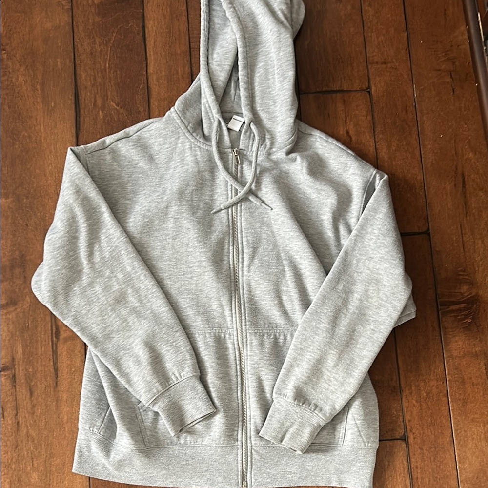 Gray Zip-Up Hoodie